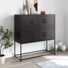 vidaXL Sideboard Black 100.5x39x107 cm Steel