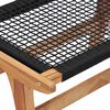 vidaXL Sun Lounger with Footrest Solid Teak Wood and Rope