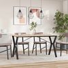 vidaXL Dining Table Y-Frame 140x80x75 cm Solid Wood Pine and Steel