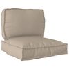 vidaXL Pallet Cushion Set 2 pcs Taupe Oxford Fabric