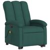 vidaXL Electric Stand up Massage Recliner Chair Dark Green Fabric