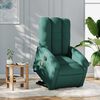 vidaXL Stand up Massage Recliner Chair Dark Green Fabric