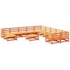vidaXL 12 Piece Garden Sofa Set Wax Brown Solid Wood Pine
