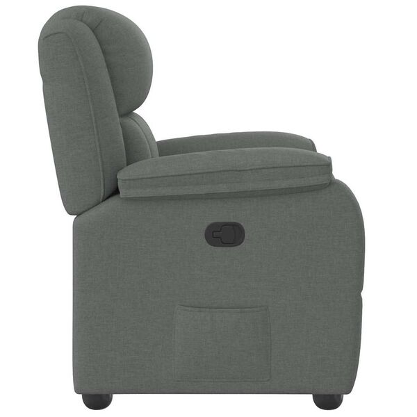 vidaXL Recliner Chair Dark Grey Fabric