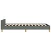 vidaXL Bed Frame without Mattress Dark Grey Twin Fabric