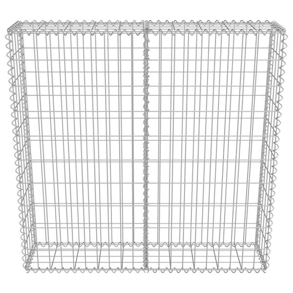 vidaXL Gabion Wall with Covers Galvanised Steel 100x20x100 cm