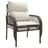 vidaXL 4 Piece Garden Sofa Set with Cushions Brown Poly Rattan
