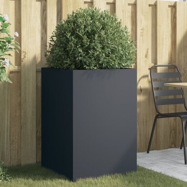 vidaXL Planter Anthracite 52x48x75 cm Steel