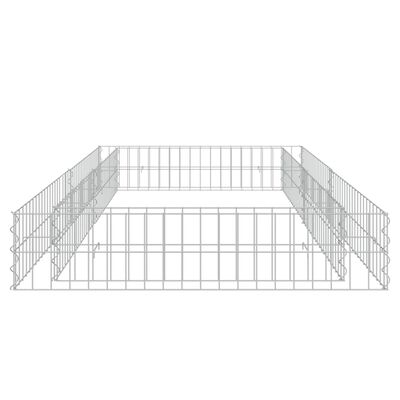 vidaXL Gabion Raised Bed Galvanised Steel 200x100x20 cm