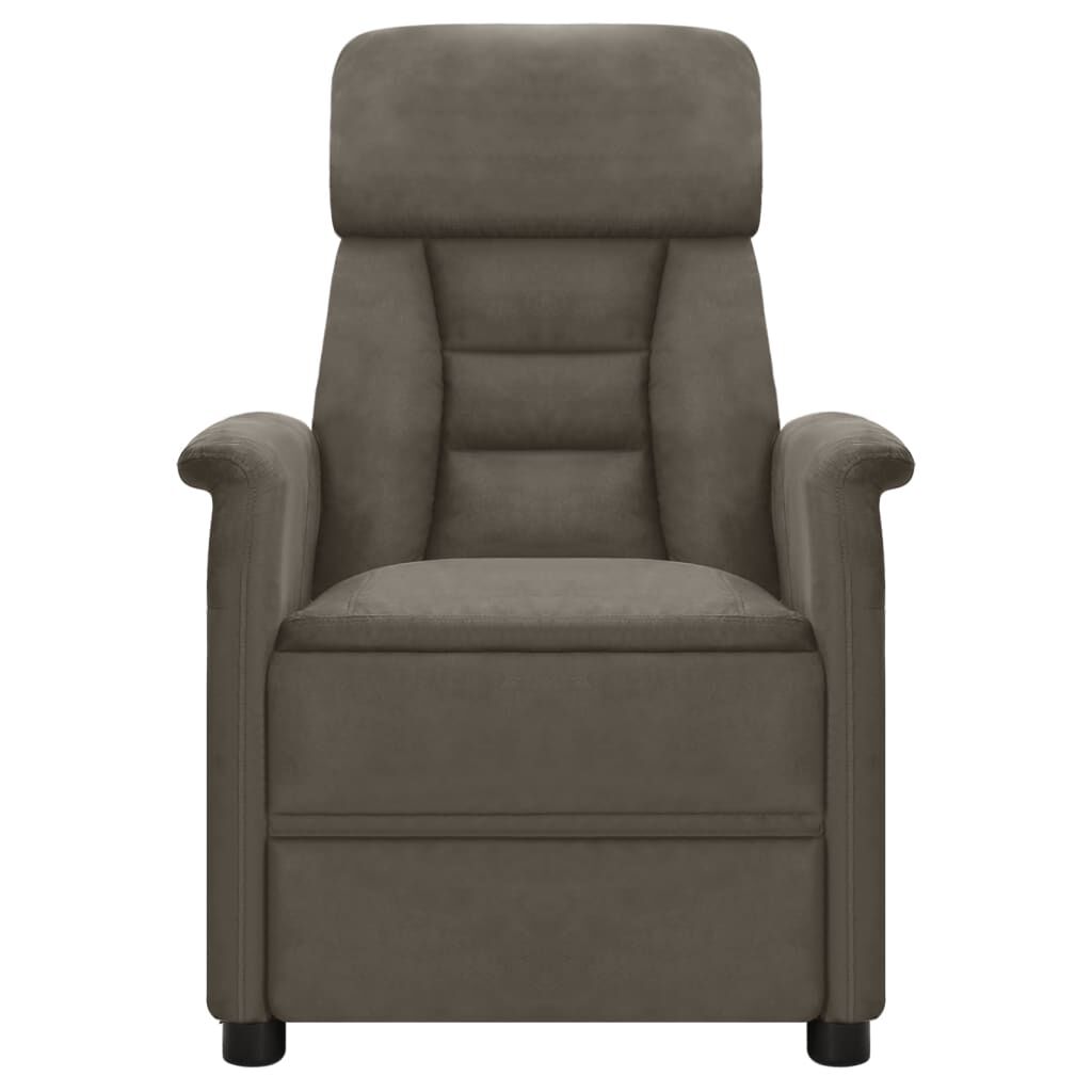 vidaXL Electric Massage Chair Dark Grey Faux Suede Leather
