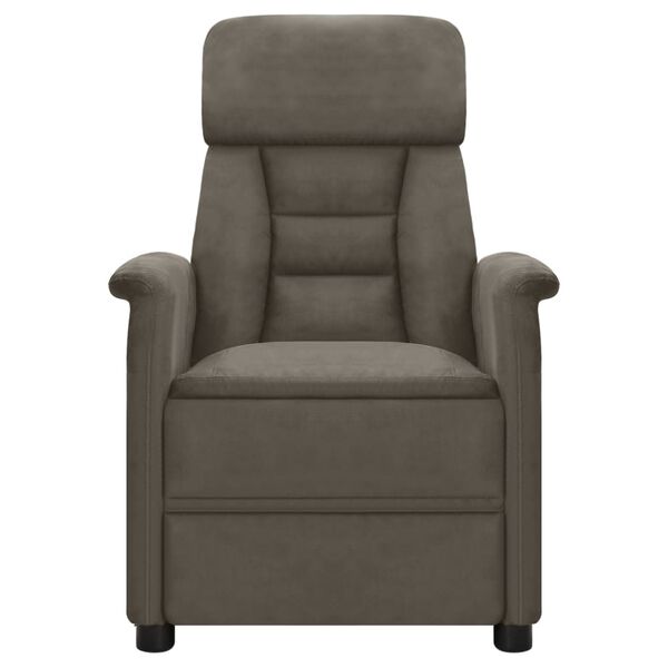 vidaXL Electric Massage Chair Dark Grey Faux Suede Leather