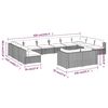 vidaXL 12 Piece Garden Lounge Set with Cushions Grey Poly Rattan