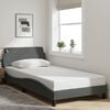 vidaXL Bed Frame "Dover" Dark Grey 100x190 cm Fabric