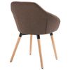 vidaXL Dining Chairs 4 pcs Brown Fabric