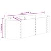 vidaXL Garden Raised Bed Galvanised Steel 114x40x36 cm Grey