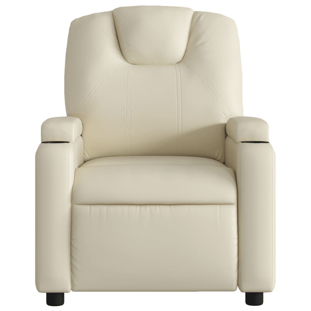 vidaXL Recliner Chair Cream Faux Leather