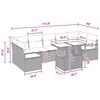 vidaXL Garden Sofa Set 8 pcs Grey and navy blue 100 x 55 x 73 cm