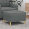 vidaXL Footstool Dark Grey 60x50x41 cm Fabric