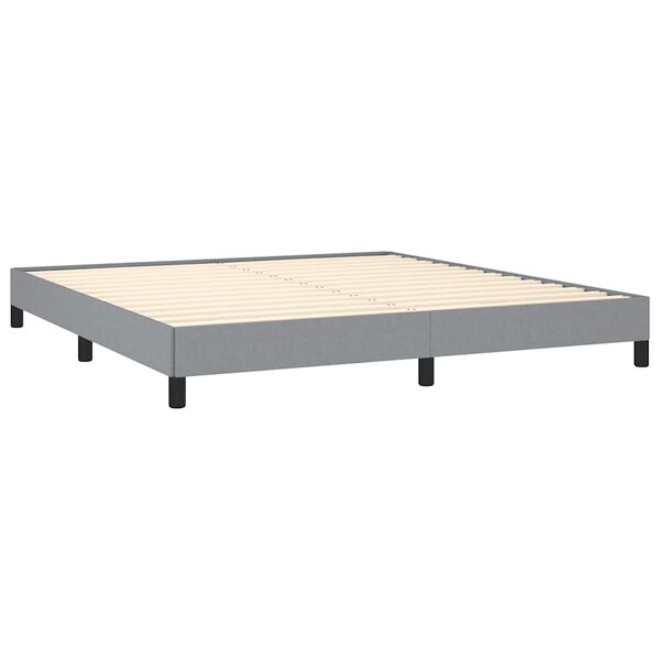 vidaXL Bed Frame without Mattress Light Grey 193x203 cm Fabric