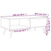 vidaXL Coffee Table Concrete Grey 100x49.5x43 cm Engineered Wood