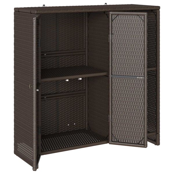vidaXL Storage Cabinet Brown 100x36x102 cm Rattan