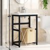 vidaXL Bathroom Washbasin Frame Black 59x38x83 cm Iron
