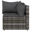 vidaXL 3 Piece Garden Lounge Set with Cushions Grey Poly Rattan