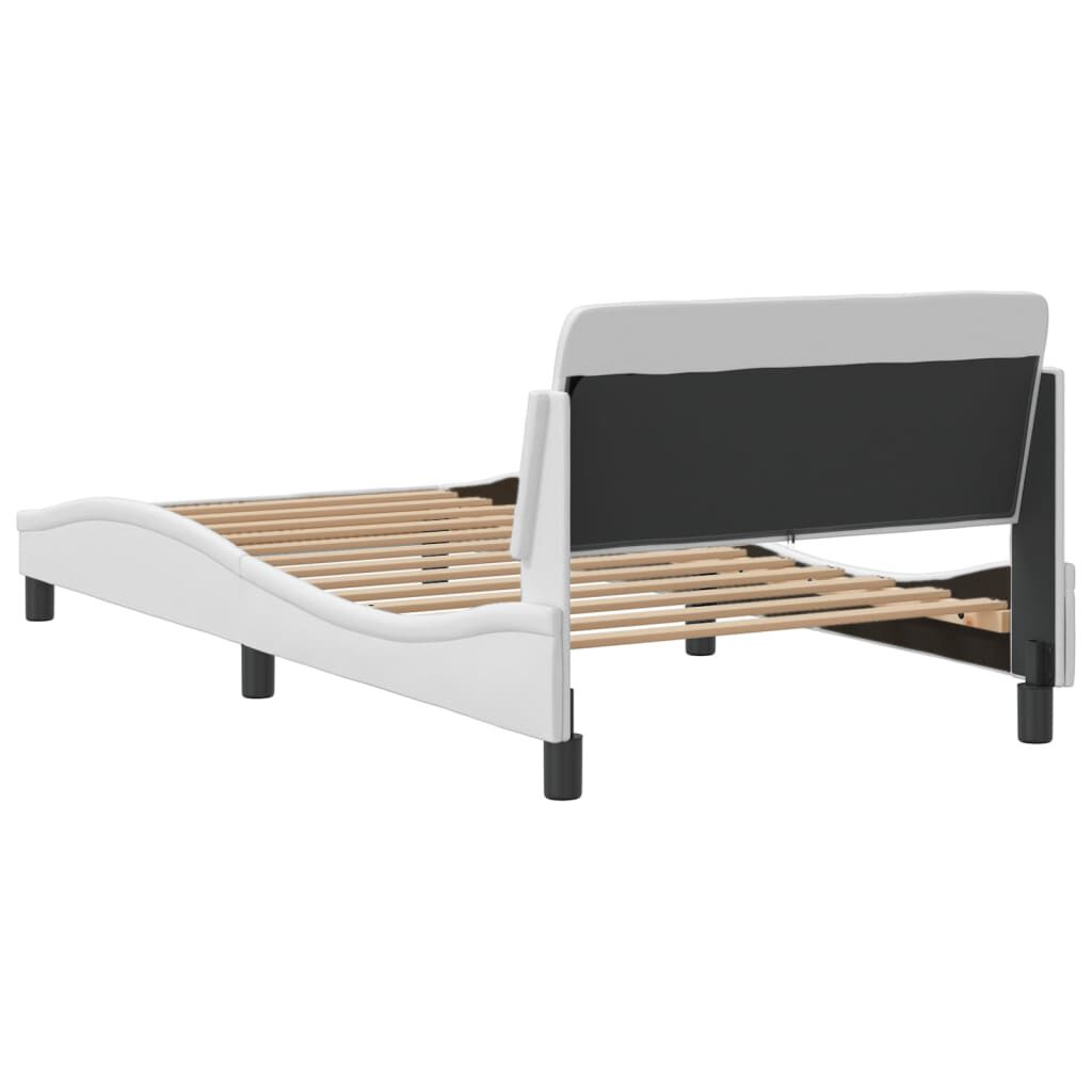 vidaXL Bed Frame without Mattress White 100x190 cm Faux Leather