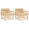 vidaXL Garden Chair | Beige | Solid Pine Wood | Medium | Modular | Garden Chair