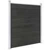 vidaXL Garden Fence WPC 180x186 cm Grey