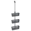 vidaXL Shower Hanger Shelf 30x15x(67-105) cm Aluminium