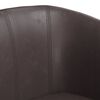 vidaXL Tub Chair Brown Faux Leather