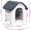 vidaXL Dog House Grey 59x75x66 cm Polypropylene