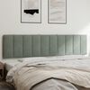 vidaXL Headboard Cushion "Hanko" Light Grey 193 cm Velvet