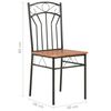 vidaXL 7 Piece Dining Set MDF and Steel Brown