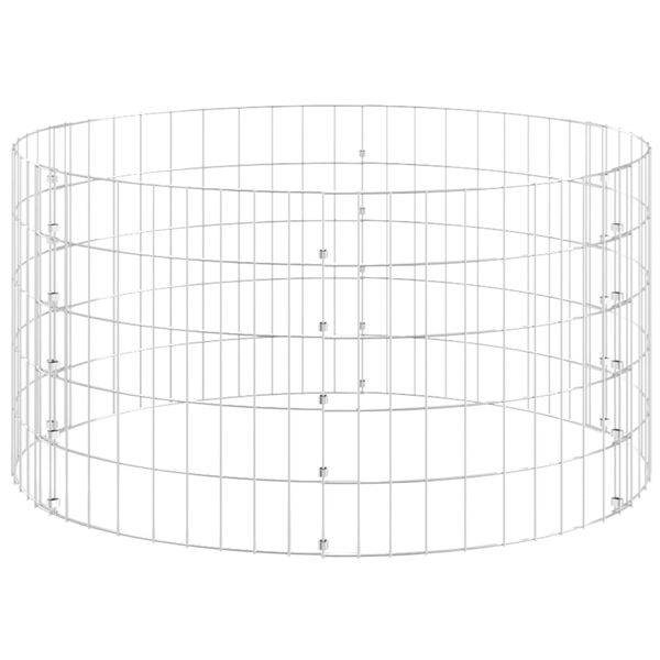 vidaXL Circular Gabion Pole Galvanised Steel &Oslash;100x50 cm