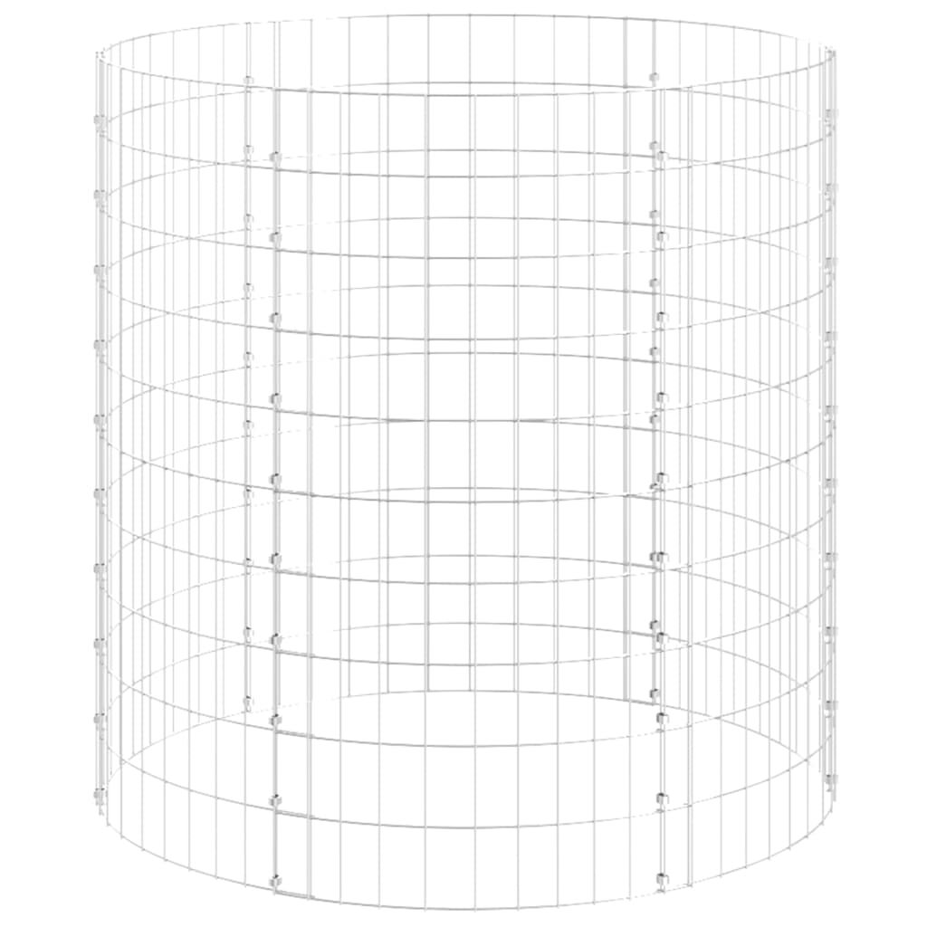 vidaXL Circular Gabion Pole Galvanised Steel Ø100x100 cm
