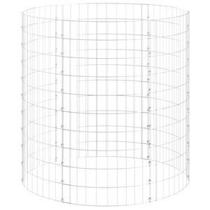 vidaXL Circular Gabion Pole Galvanised Steel Ø100x100 cm
