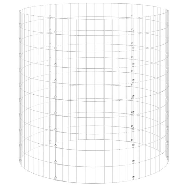 vidaXL Circular Gabion Pole Galvanised Steel Ø100x100 cm