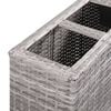 vidaXL Garden Raised Bed with 4 Pots 80x22x79 cm Poly Rattan Grey