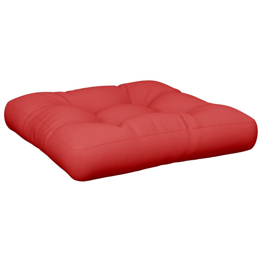 vidaXL Pallet Cushion Red 50x50x12 cm Fabric