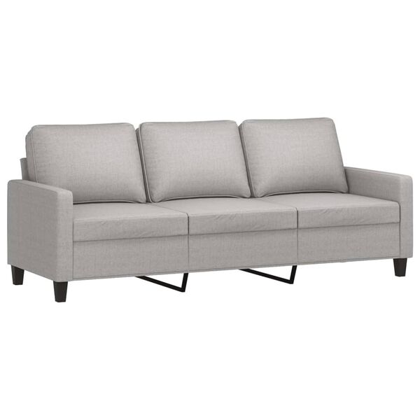 vidaXL 3-Seater Sofa Light Grey 180 cm Fabric
