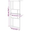 vidaXL Walk-in Shower Wall with Shelf Black 80x195 cm ESG Glass&Aluminium