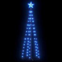 vidaXL Christmas Cone Tree Blue 84 LEDs Decoration 50x150 cm