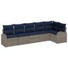vidaXL Garden Sofa Set Grey Poly Rattan