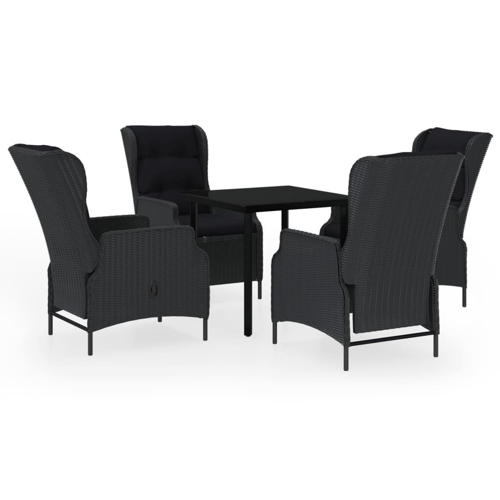 vidaXL 5 Piece Garden Dining Set Dark Grey