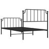 vidaXL Metal Bed Frame without Mattress with Footboard&nbsp;Black 100x200cm