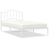vidaXL Metal Bed Frame without Mattress with Headboard White 100x200cm