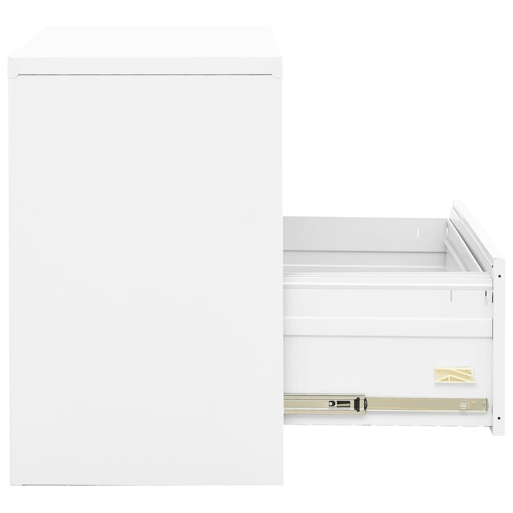 vidaXL Filing Cabinet White 90x46x72.5 cm Steel