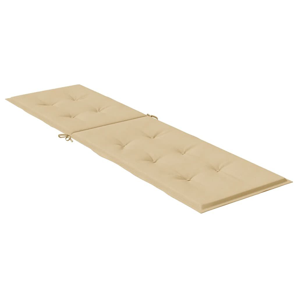 vidaXL Deck Chair Cushion Melange Beige (75+105)x50x4 cm Fabric
